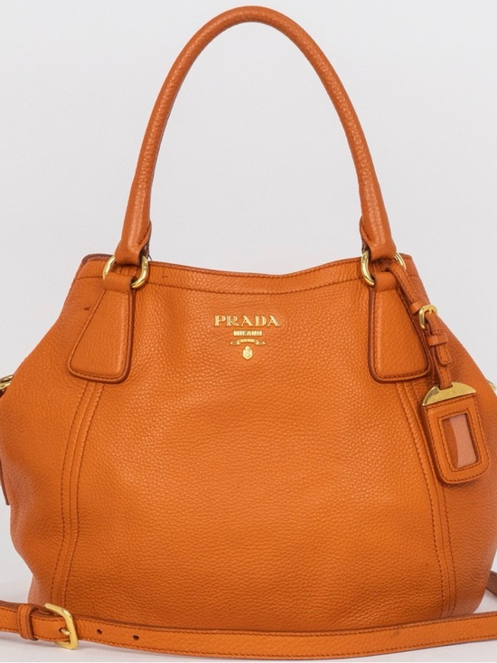Prada Handbags - Prada Vitello Daino Leather Satchel Shoulder Bag